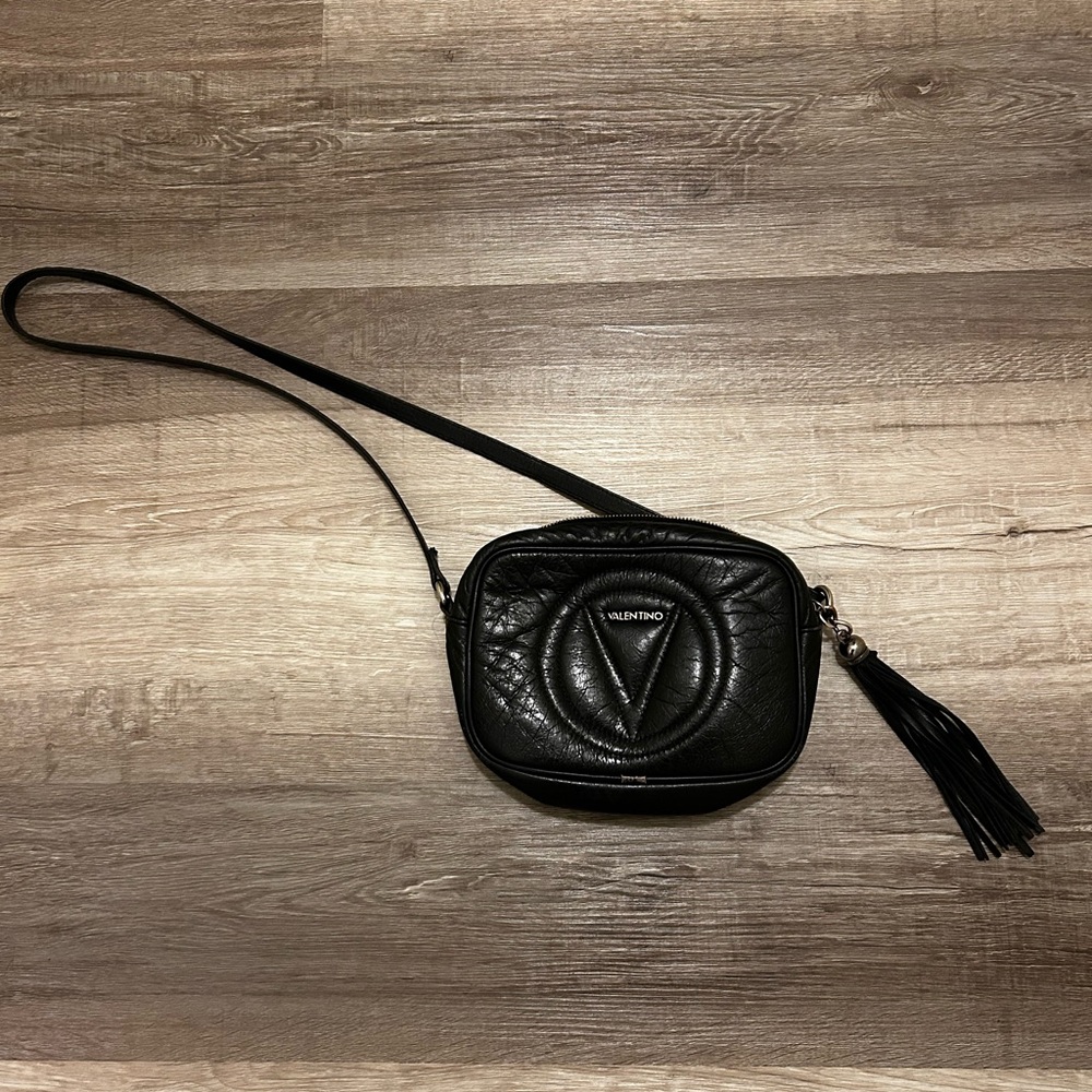 Valentino Black Quilted Crossbody Bag